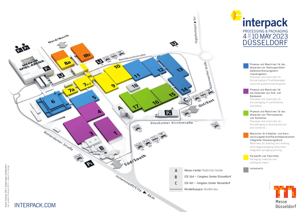 Interactive hall plan -- interpack 2026 - packaging trade show